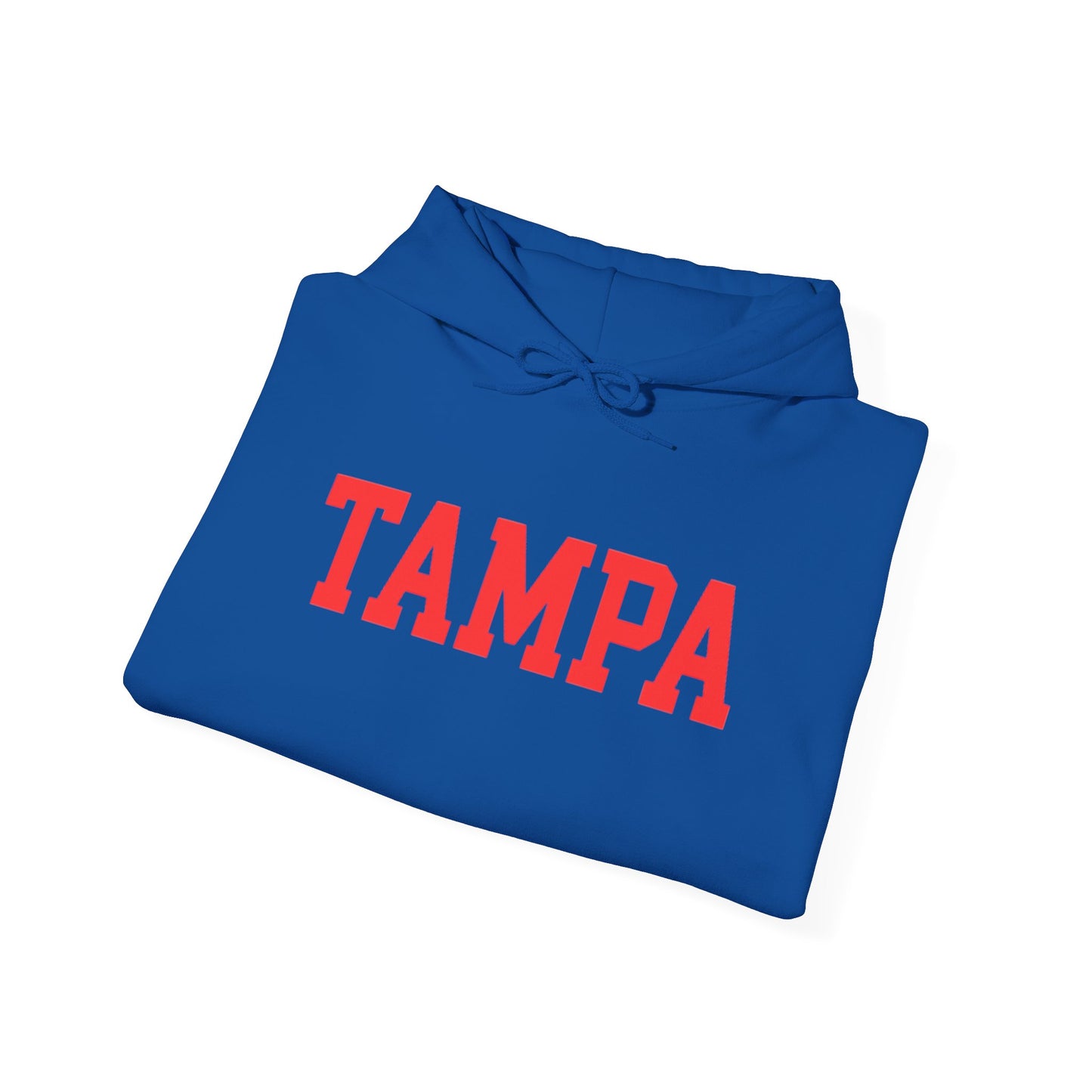Tampa Hoodie — Classic Collegiate Pullover with Bold Red Text