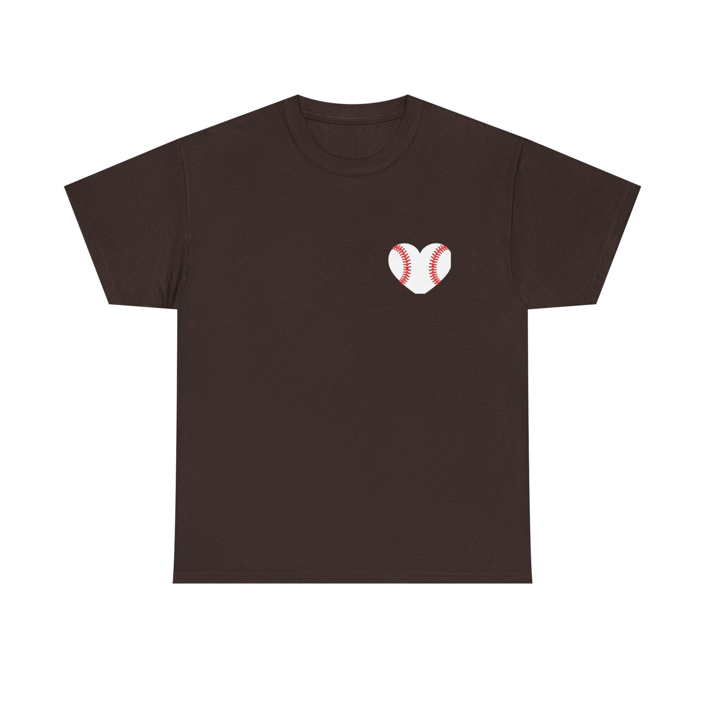 Baseball Heart Patchwork Tee – Patriotic Baseball Gear T‑Shirt