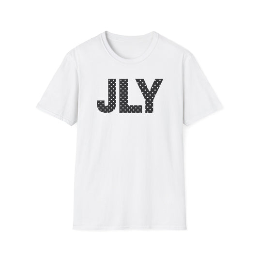 JLY Monogram T‑Shirt — Black Polka Dot