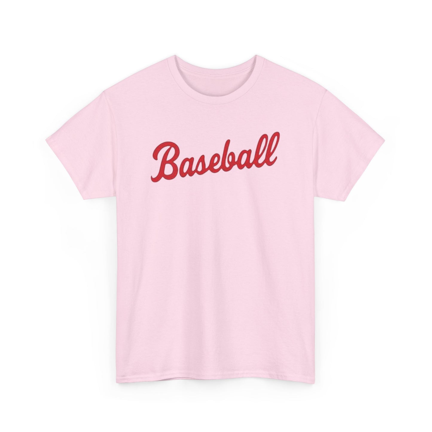 Baseball Script Tee — Retro Red Baseball T‑Shirt