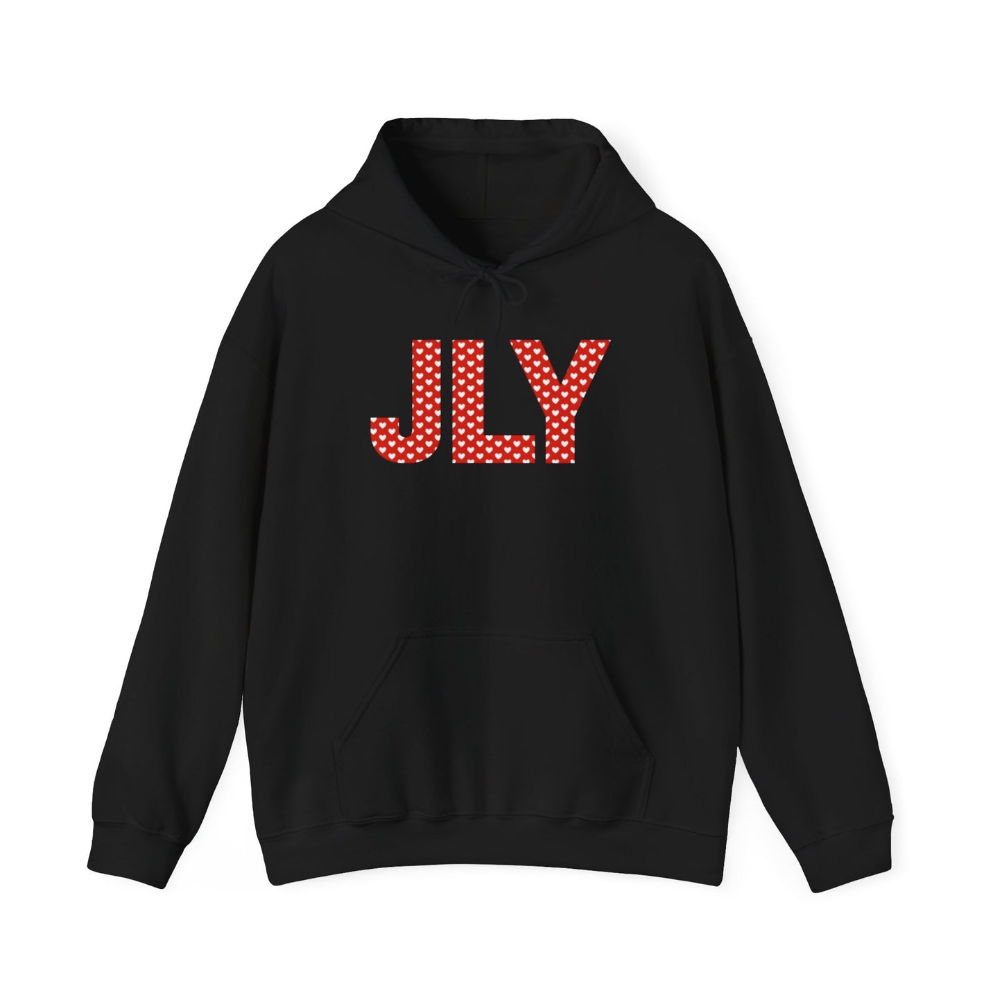 JLY Polka Dot Hoodie – Cute Red Lettering Pullover