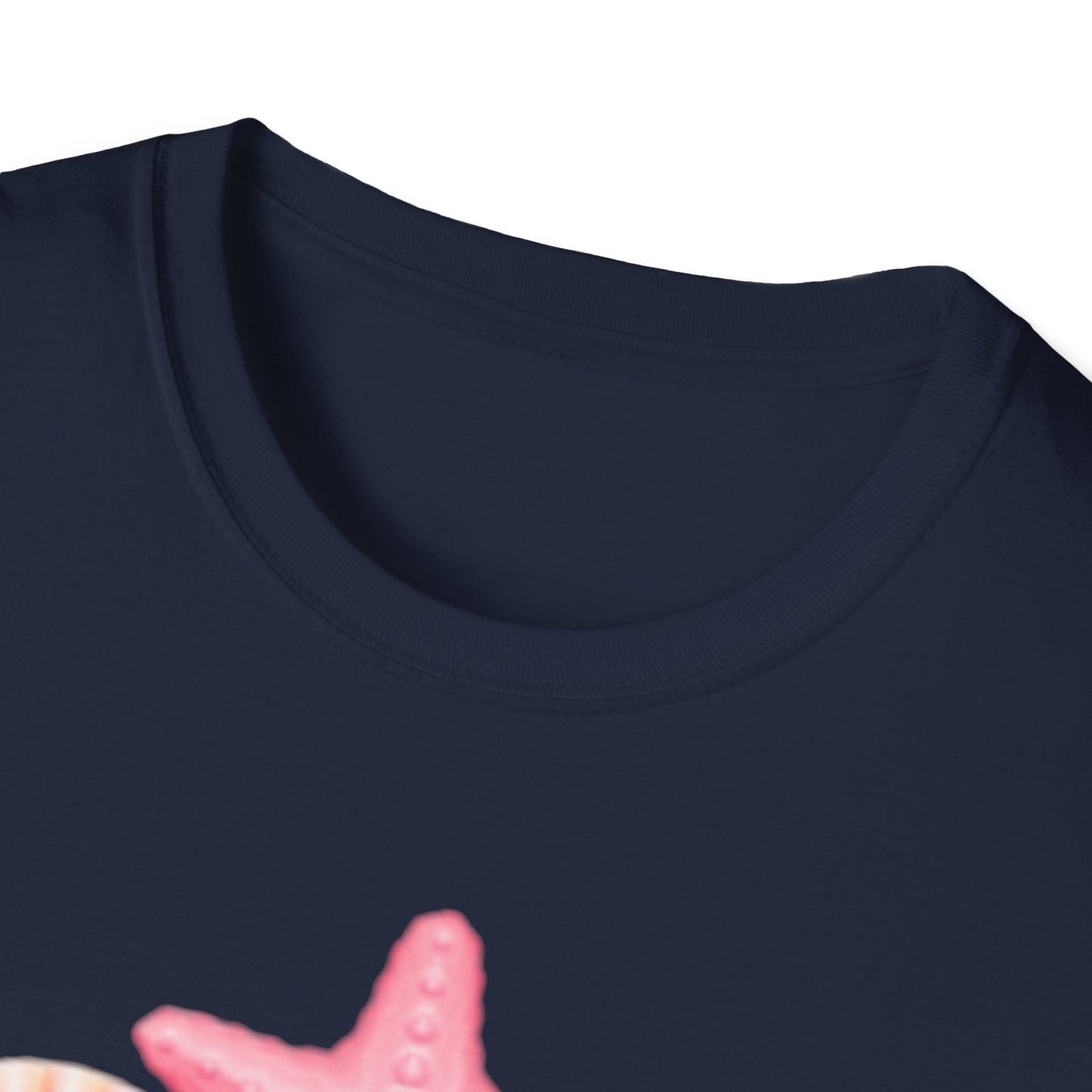 Seashell & Starfish Beach T-Shirt — Pink Coastal Summer Tee