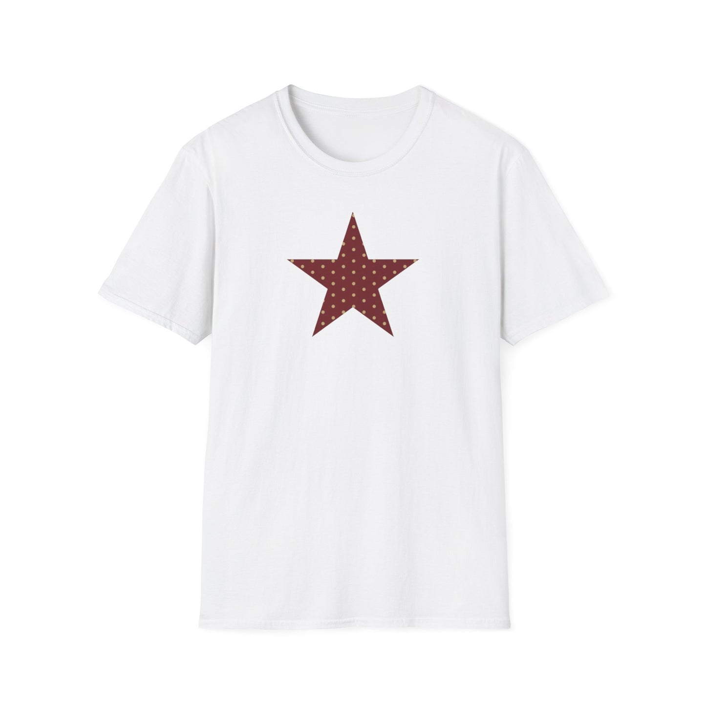 Garnet and Gold Polka Dot Star T-Shirt