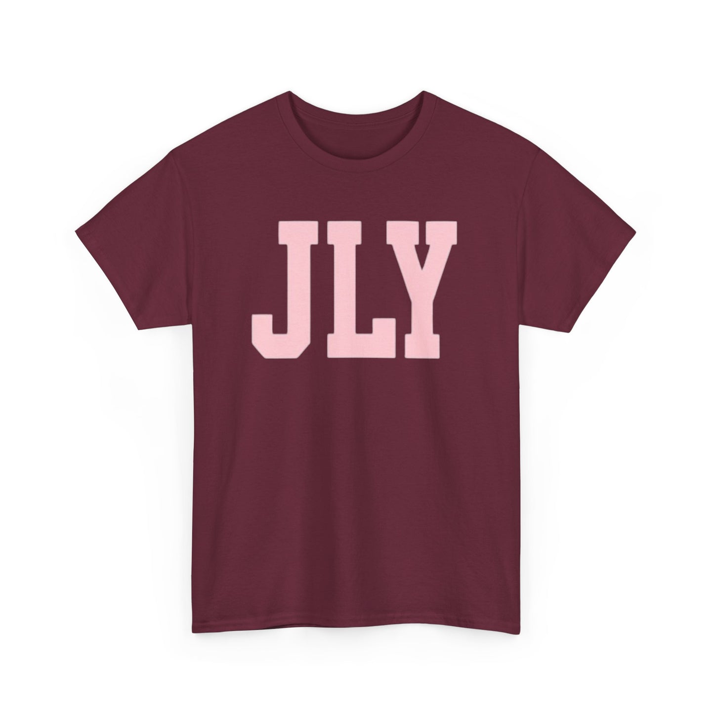 July Pink Block Letter Tee