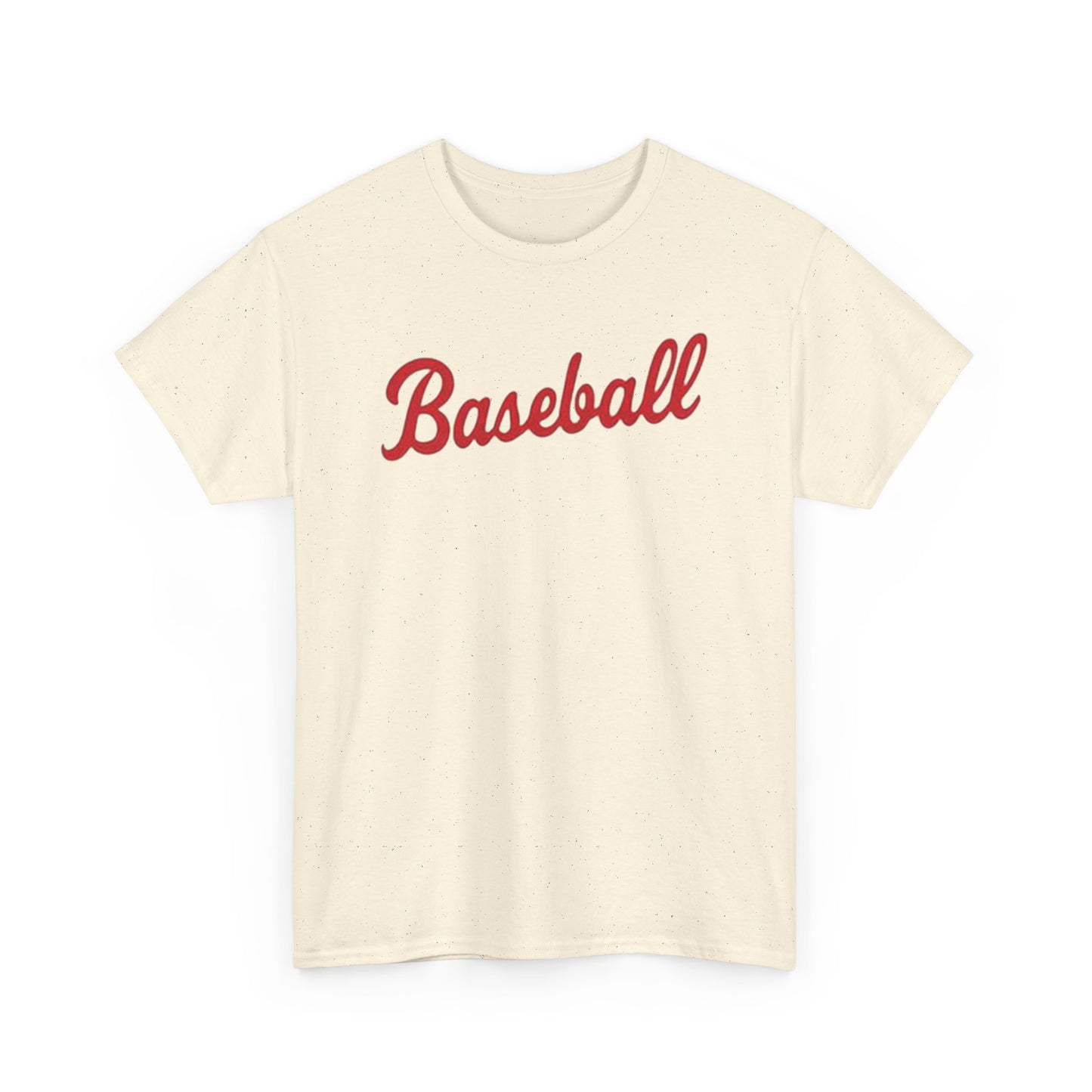 Baseball Script Tee — Retro Red Baseball T‑Shirt