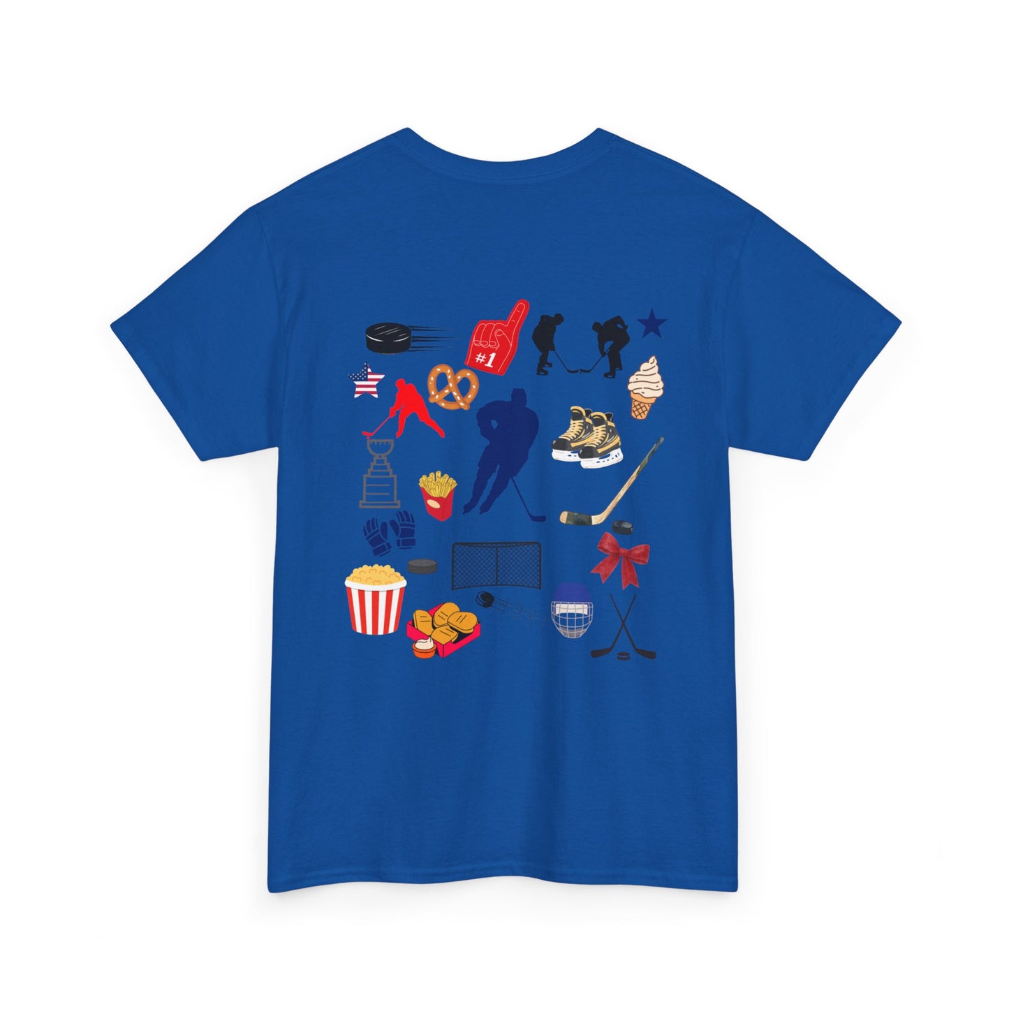 Hockey Icons Tee — Vintage Hockey Sticker Collage T‑Shirt