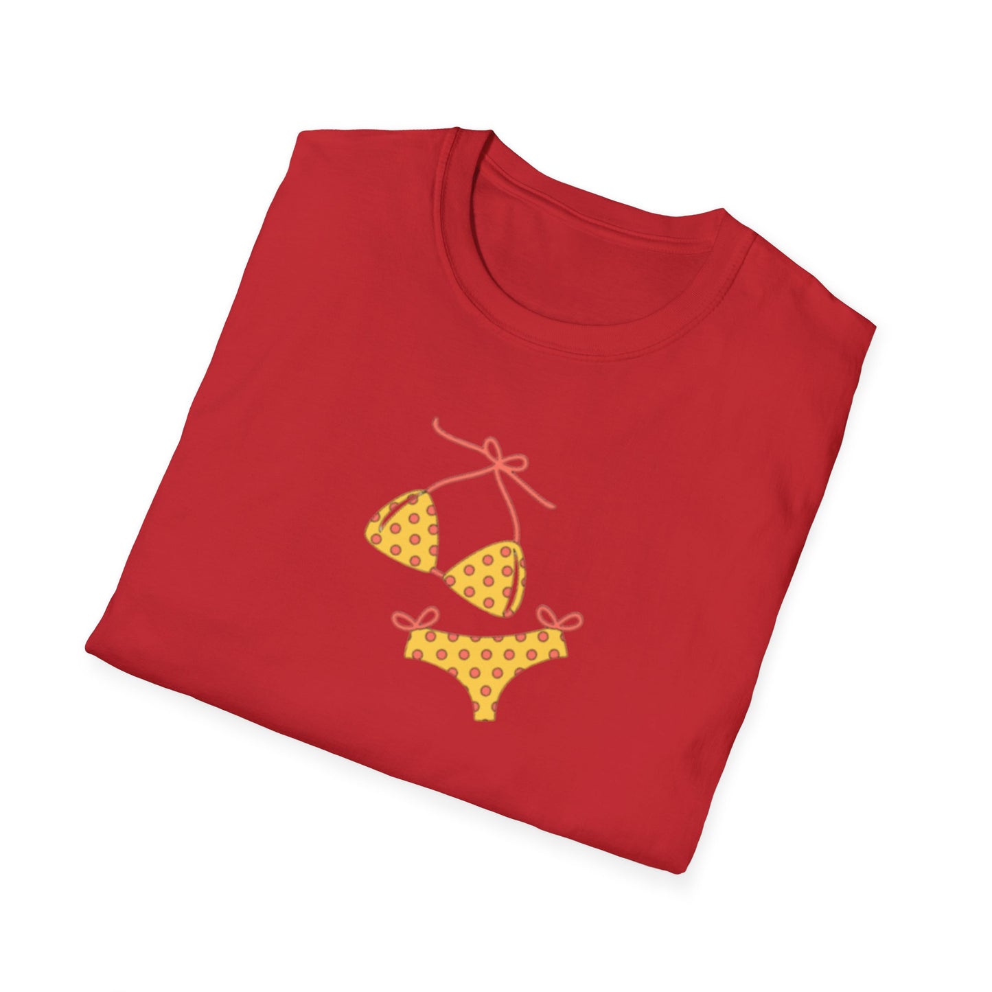 Yellow Polka Dot Bikini T-Shirt — Cute Summer Beach Tee