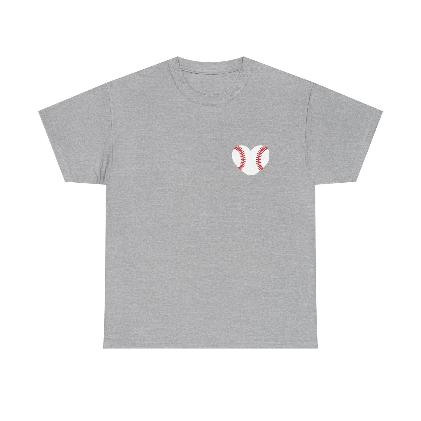 Baseball Heart Patchwork Tee – Patriotic Baseball Gear T‑Shirt