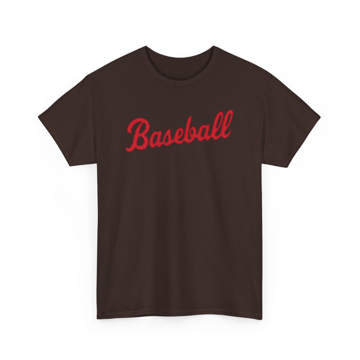 Baseball Script Tee — Retro Red Baseball T‑Shirt