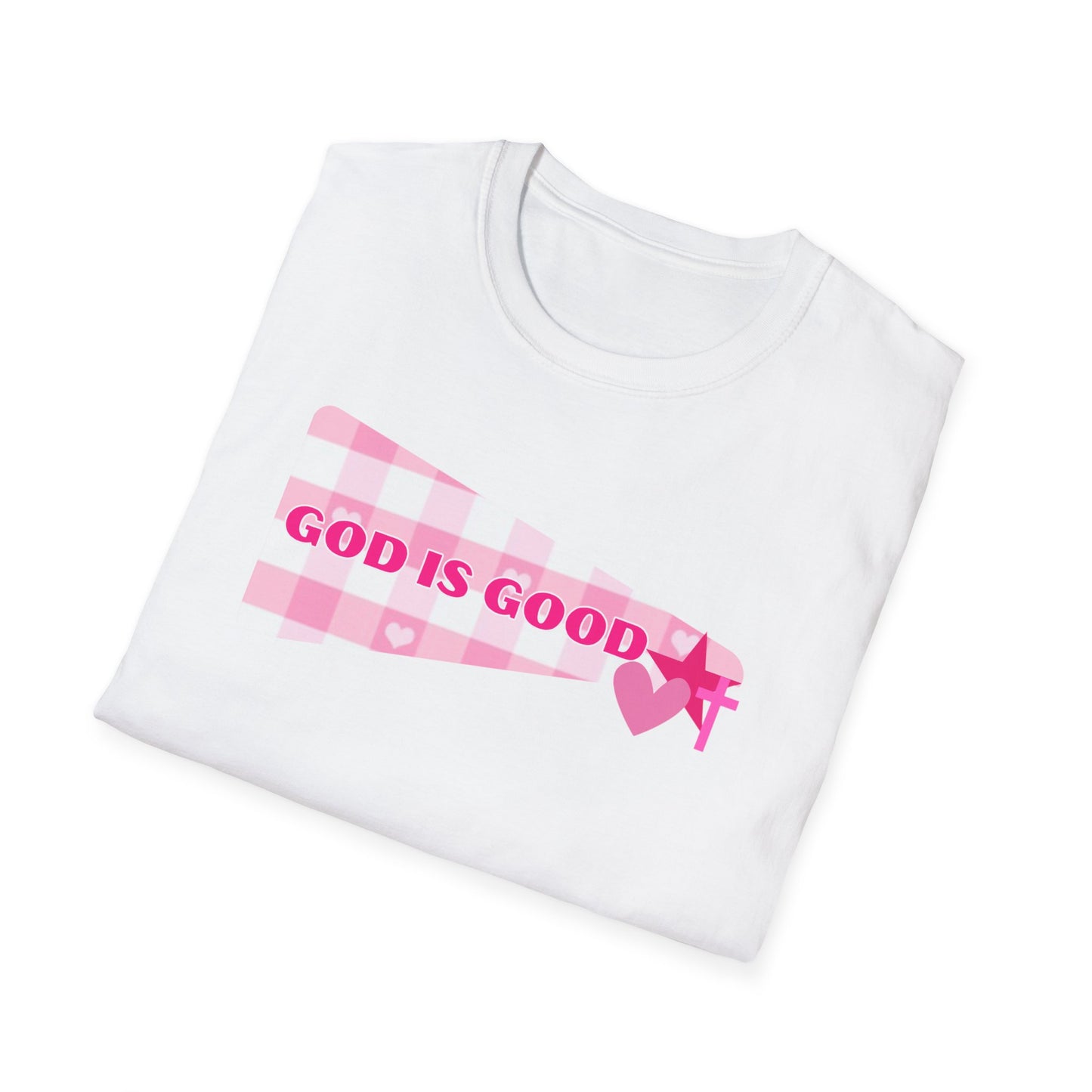 God Is Good Pink Heart T-Shirt