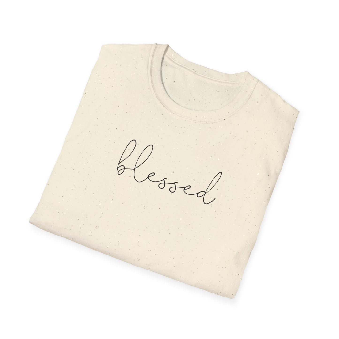 Blessed Script T-Shirt — Minimalist Inspirational Tee