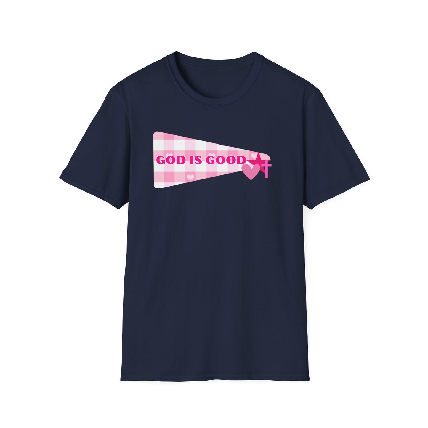 God Is Good Pink Heart T-Shirt
