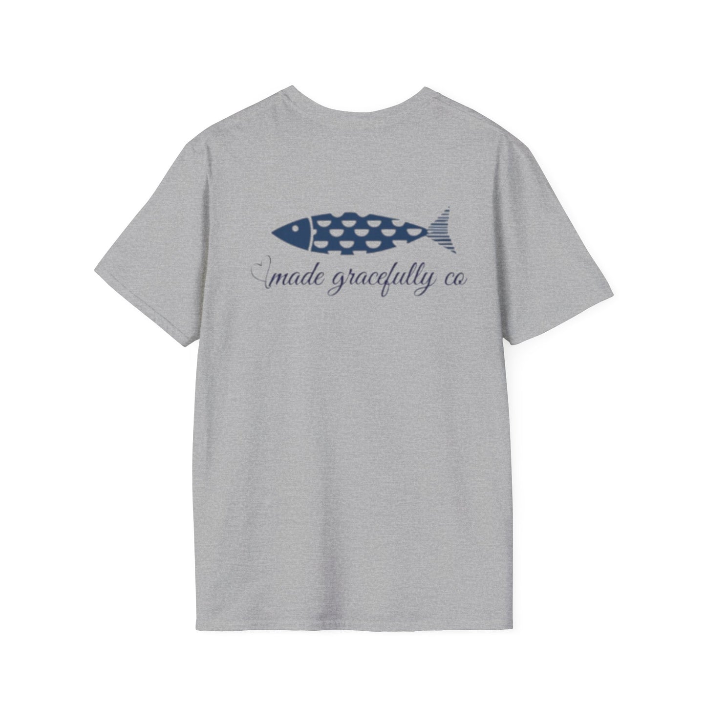 Nautical Fish Graphic T-Shirt — “made gracefully co” Coastal Casual Tee