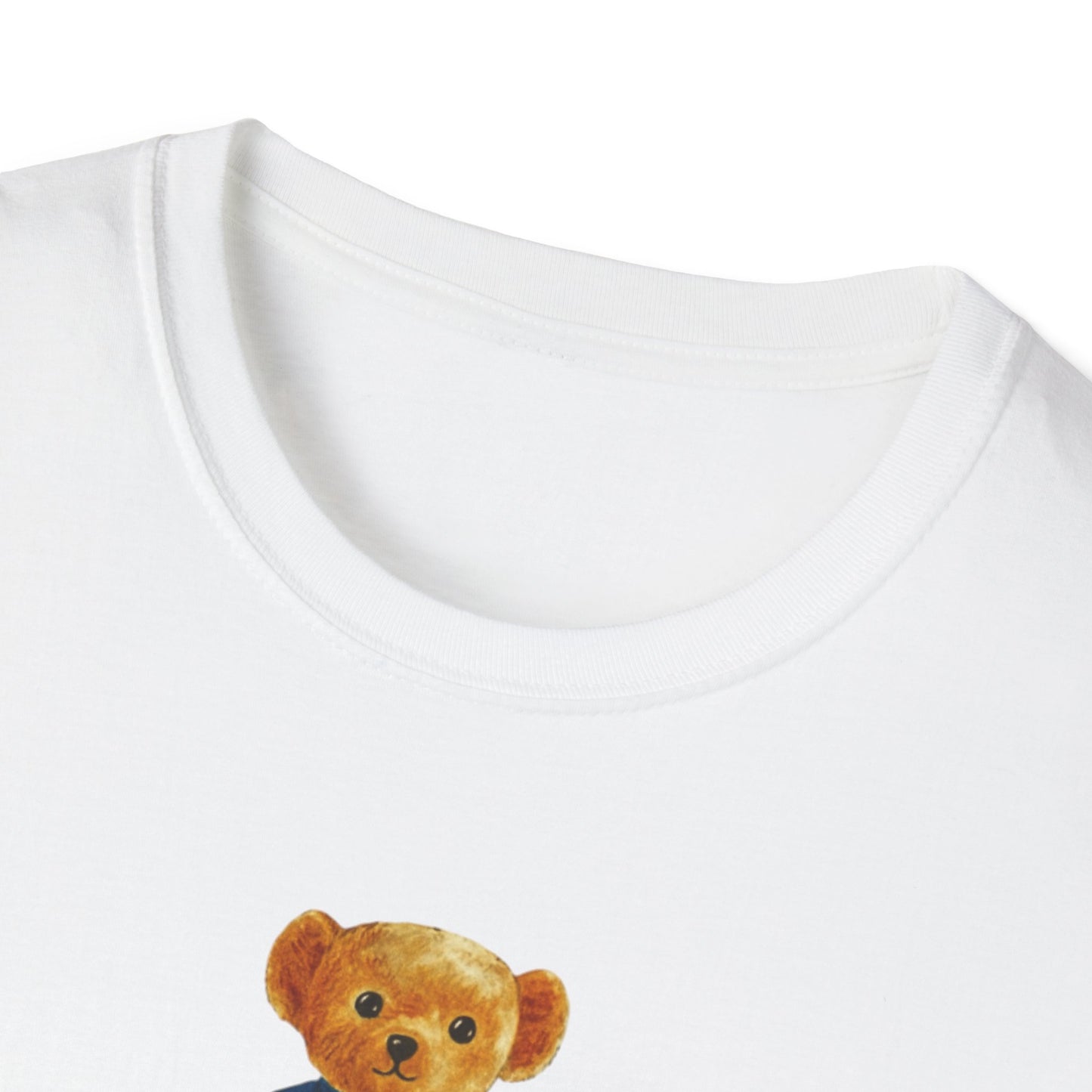 Teddy Bear Graphic T-Shirt — Cute Bear Wearing 'UWF NURSING' Sweater