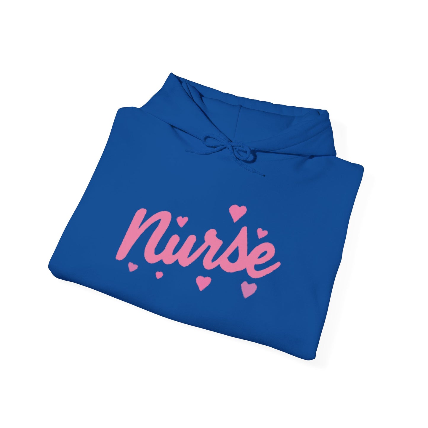 Nurse Heart Hoodie — Pink Script Nurse Hoodie for Medical Professionals, Gifts for Nurses