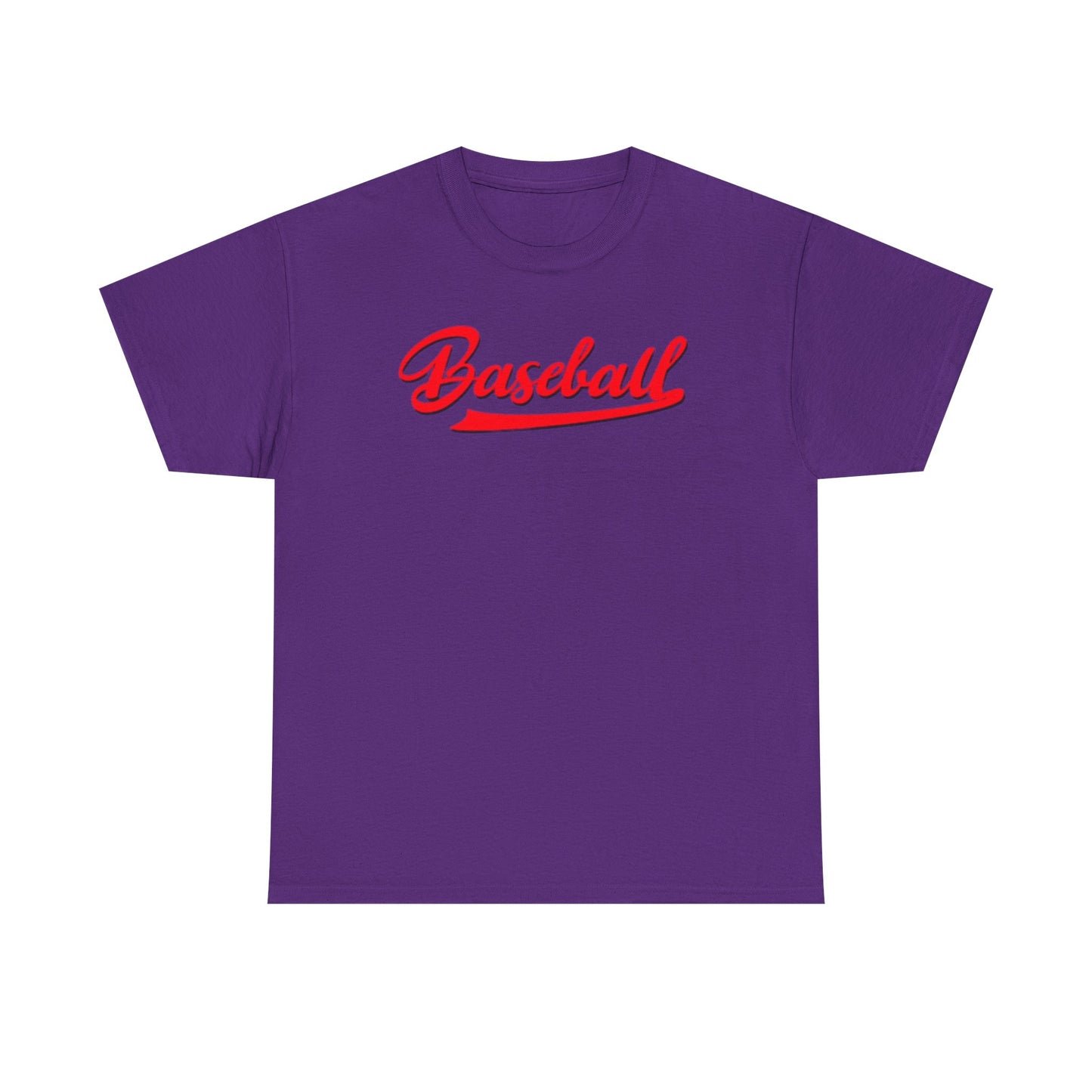 Baseball Script Tee — Red Vintage Baseball Logo T-Shirt