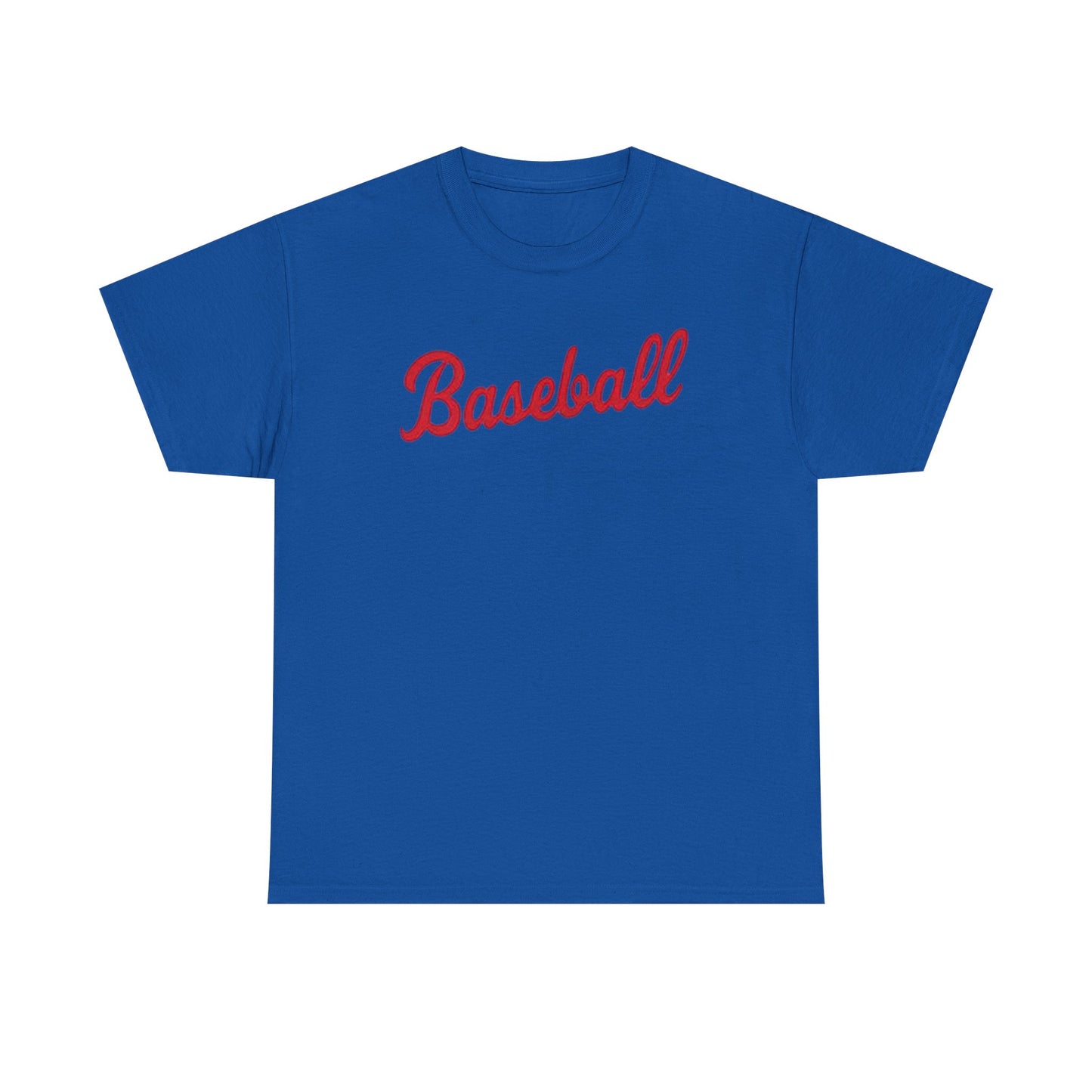 Baseball Script Tee — Retro Red Baseball T‑Shirt