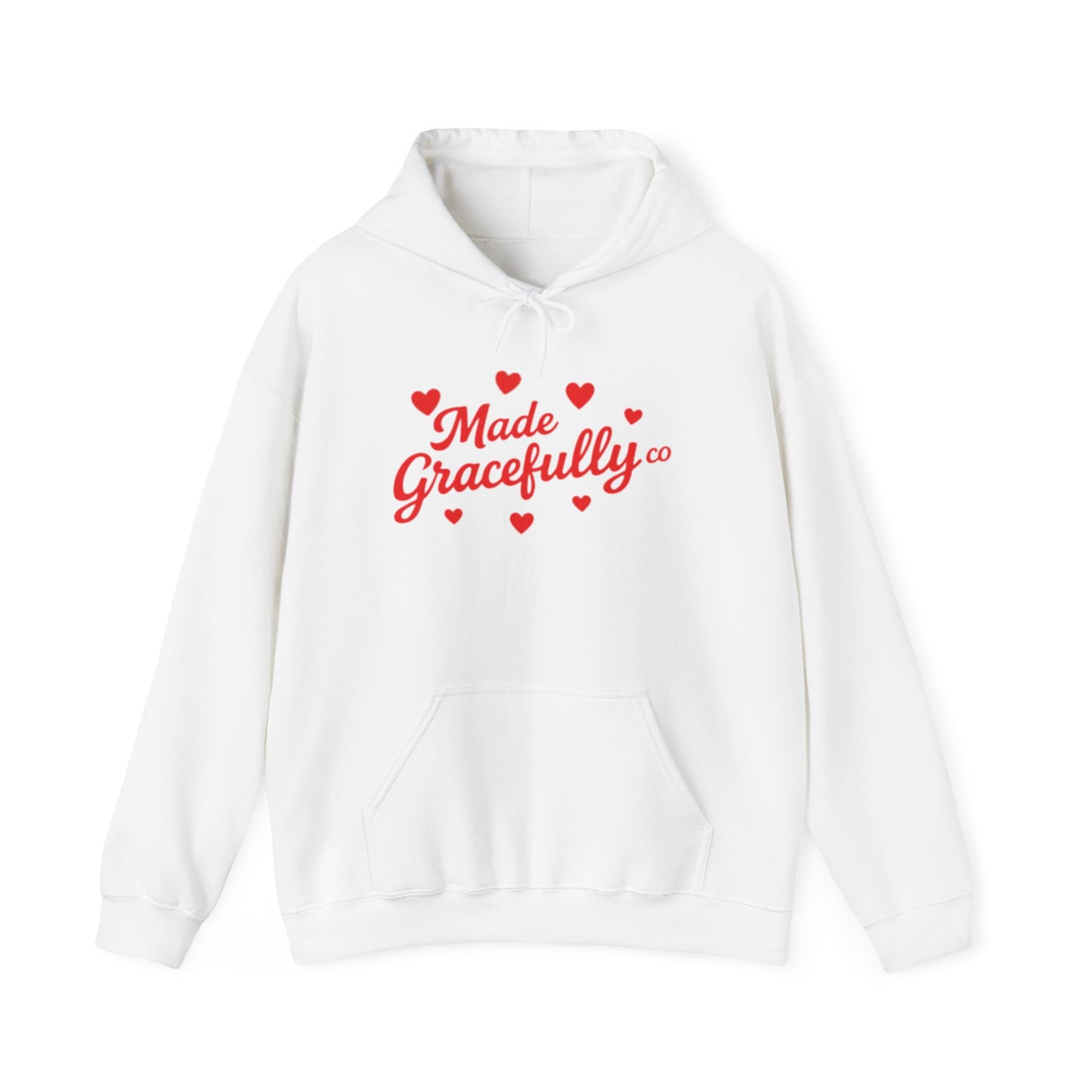 Made Gracefully Co — Feminine Heart Script Graphic Hoodie