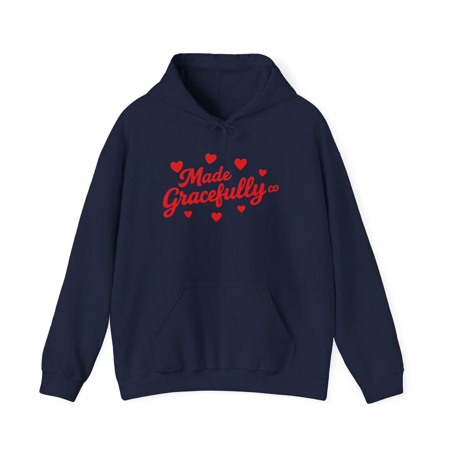 Made Gracefully Co — Feminine Heart Script Graphic Hoodie
