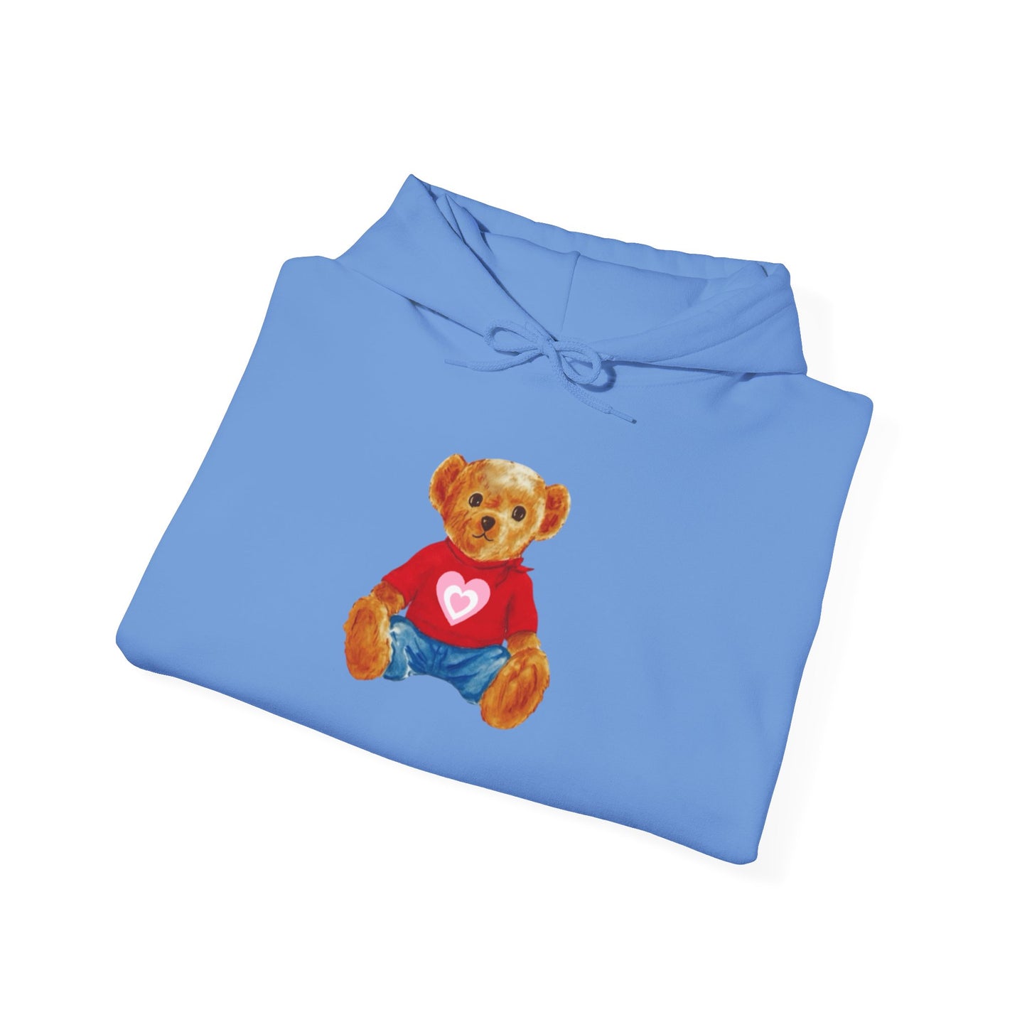 Teddy Bear Hoodie — Cute Heart Graphic