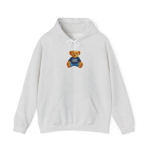 Teddy Bear Graphic Hoodie — Cute Bear Wearing 'UWF NURSING' Sweater