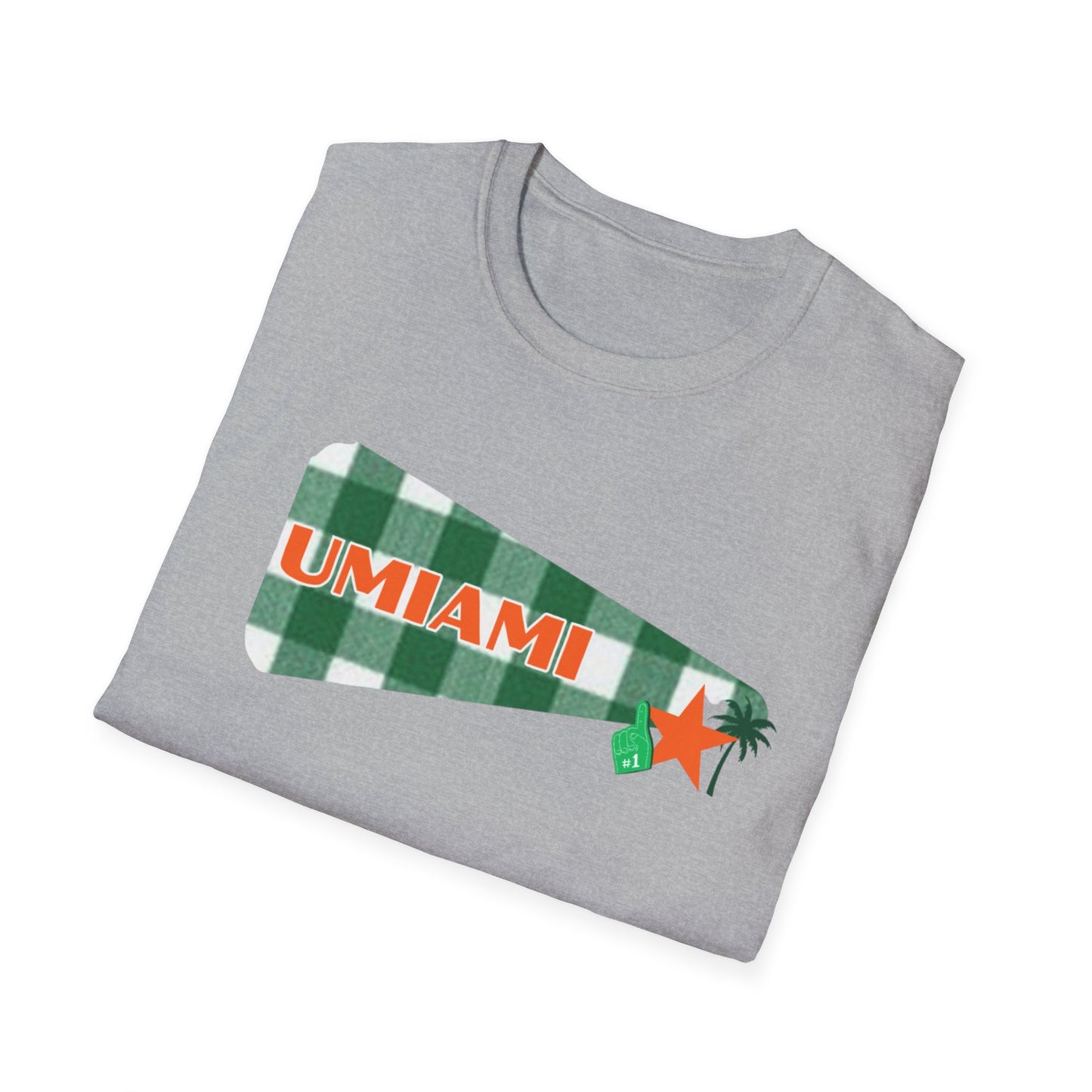 Miami Pennant Graphic T-Shirt — UMIAMI Retro Green & Orange College Tee