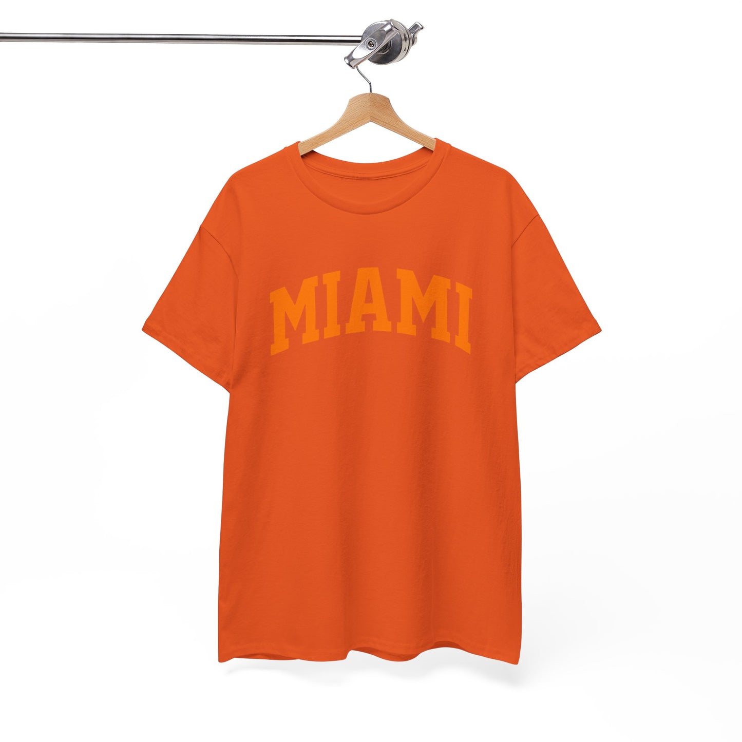 Miami Arch Tee — Retro Orange City Graphic T-Shirt