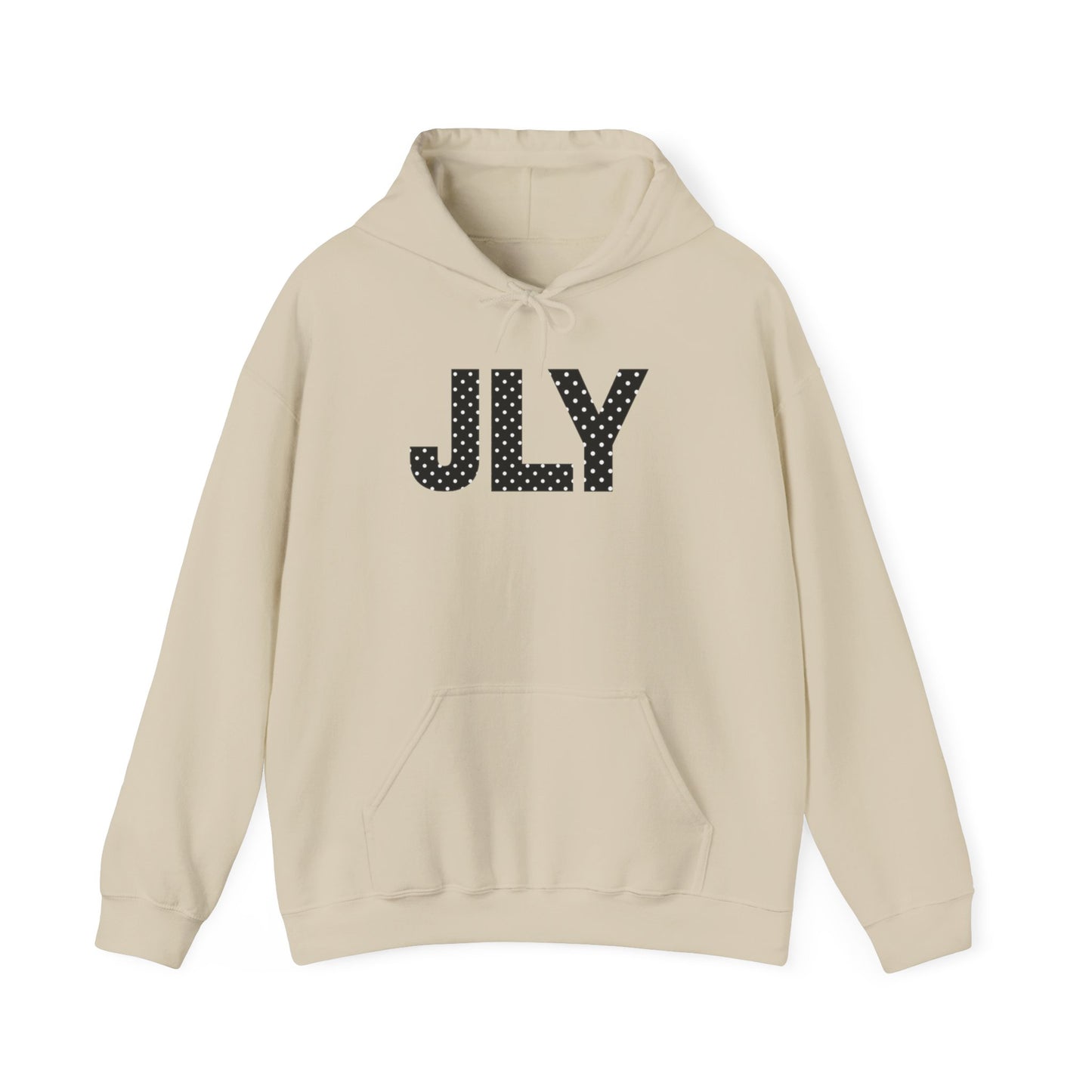 JLY Polka Dot Initials Hoodie — Personalized Monogram Pullover