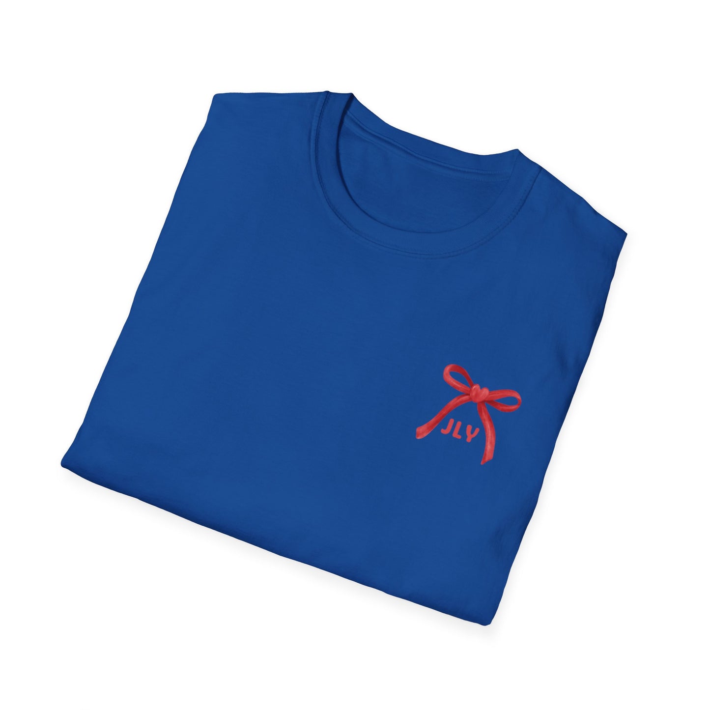 T-Shirt — Red Bow "JLY" Graphic Tee