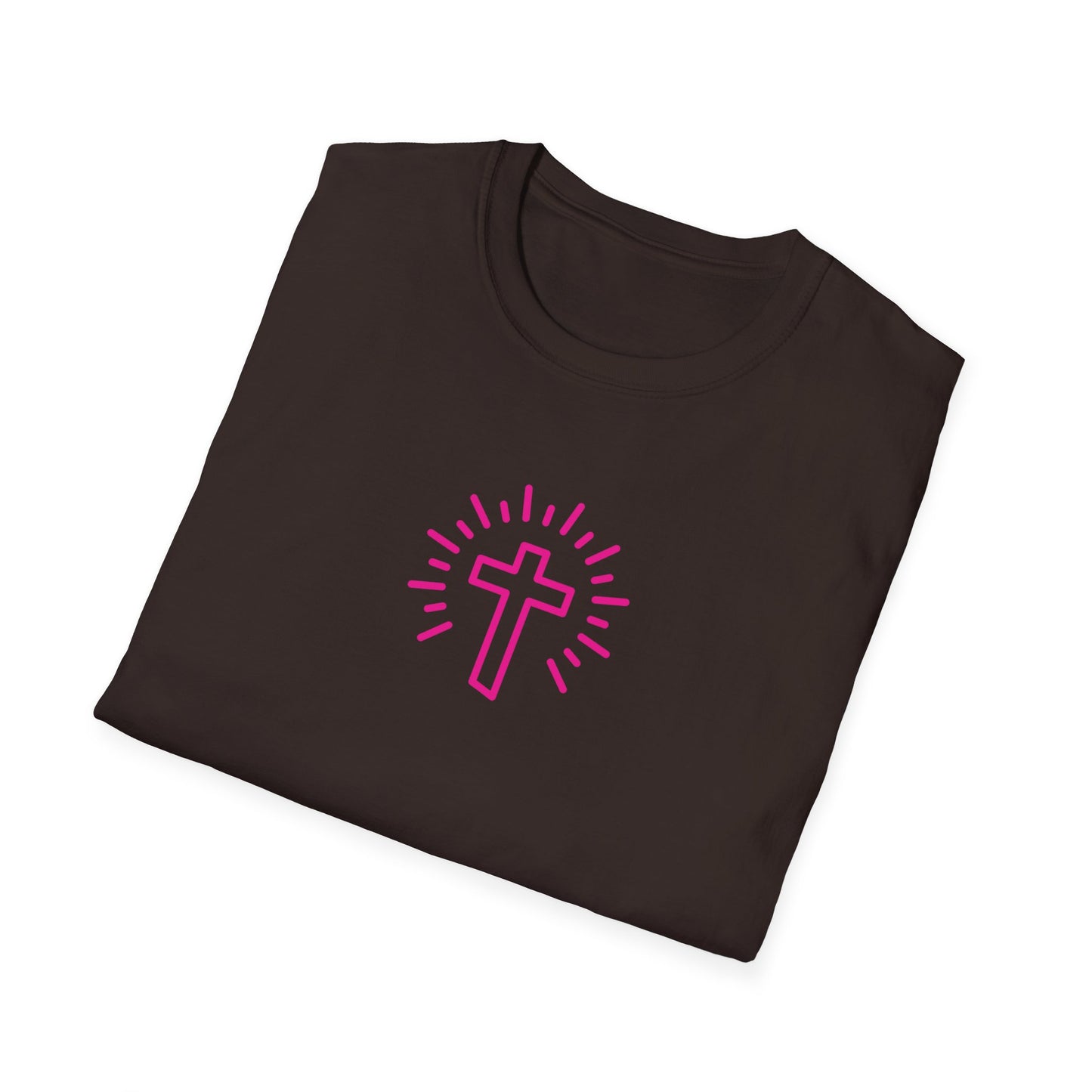 Christian Cross T-Shirt — Pink Radiant Faith Tee