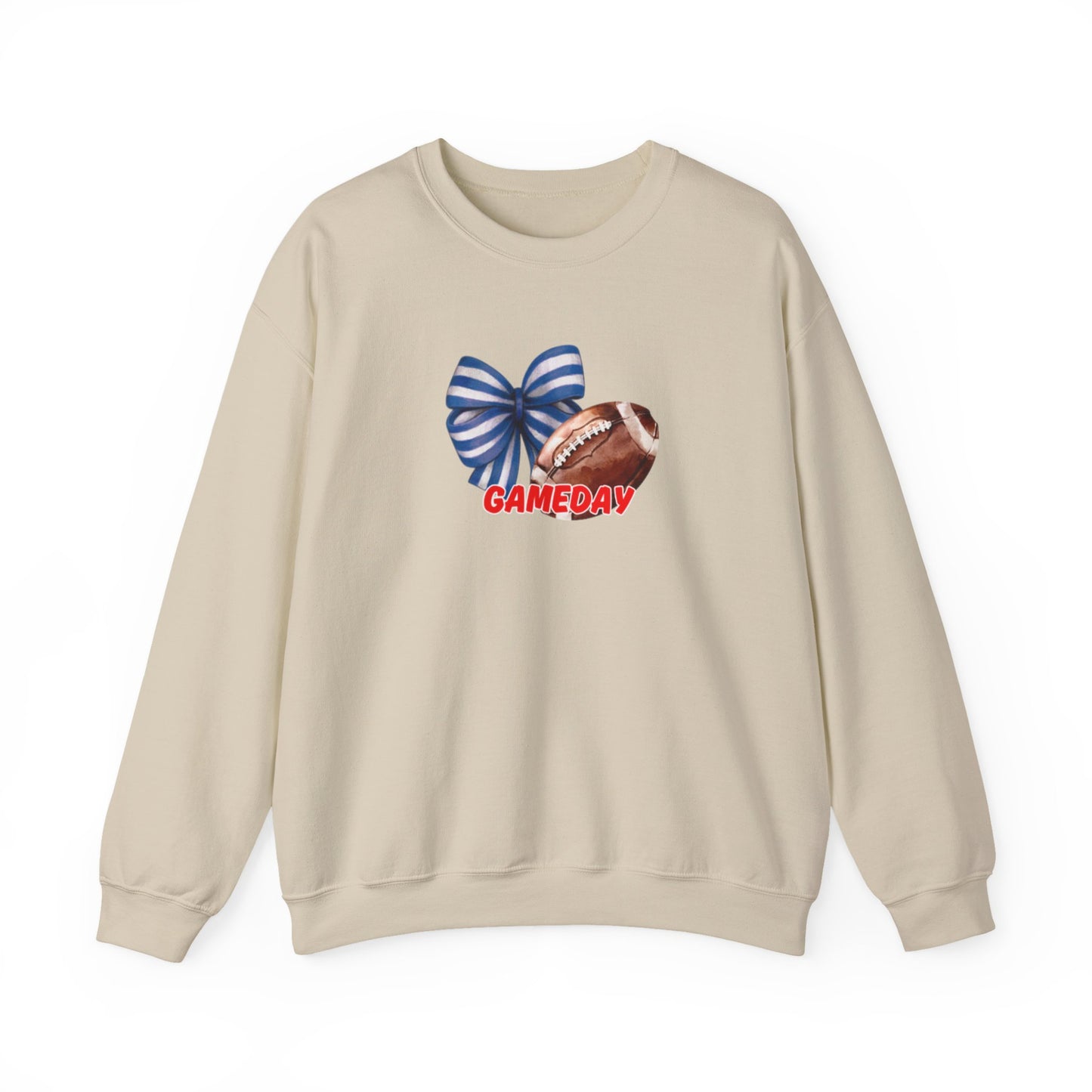 Gameday Football Bow Crewneck Sweatshirt