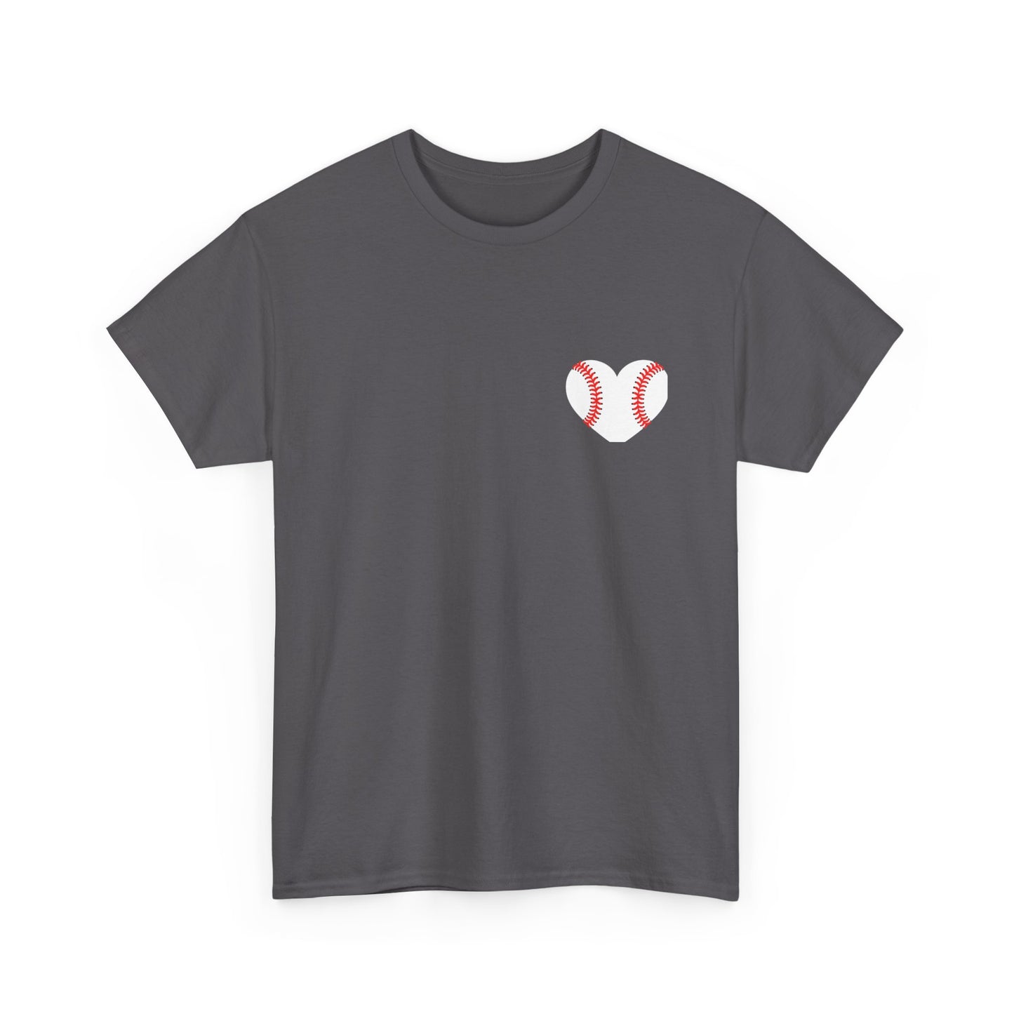 Baseball Heart Patchwork Tee – Patriotic Baseball Gear T‑Shirt