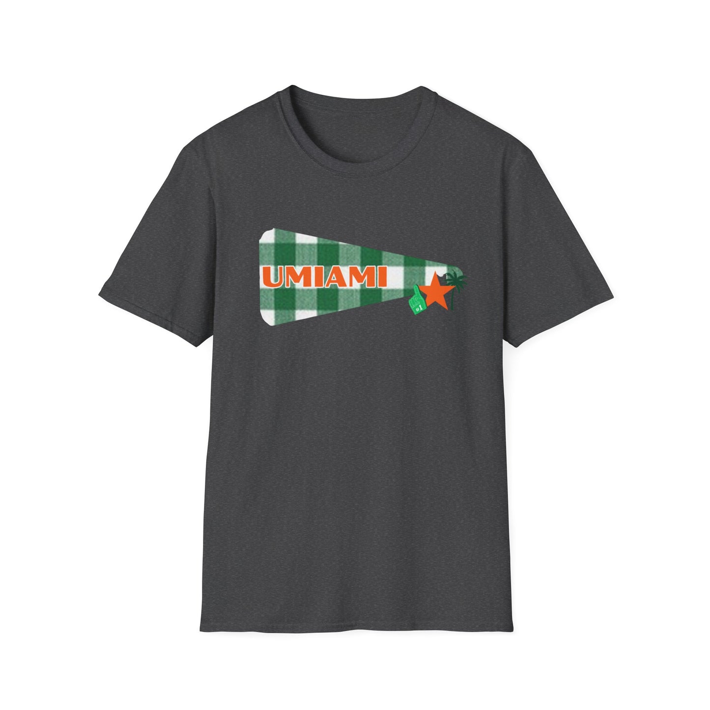 Miami Pennant Graphic T-Shirt — UMIAMI Retro Green & Orange College Tee