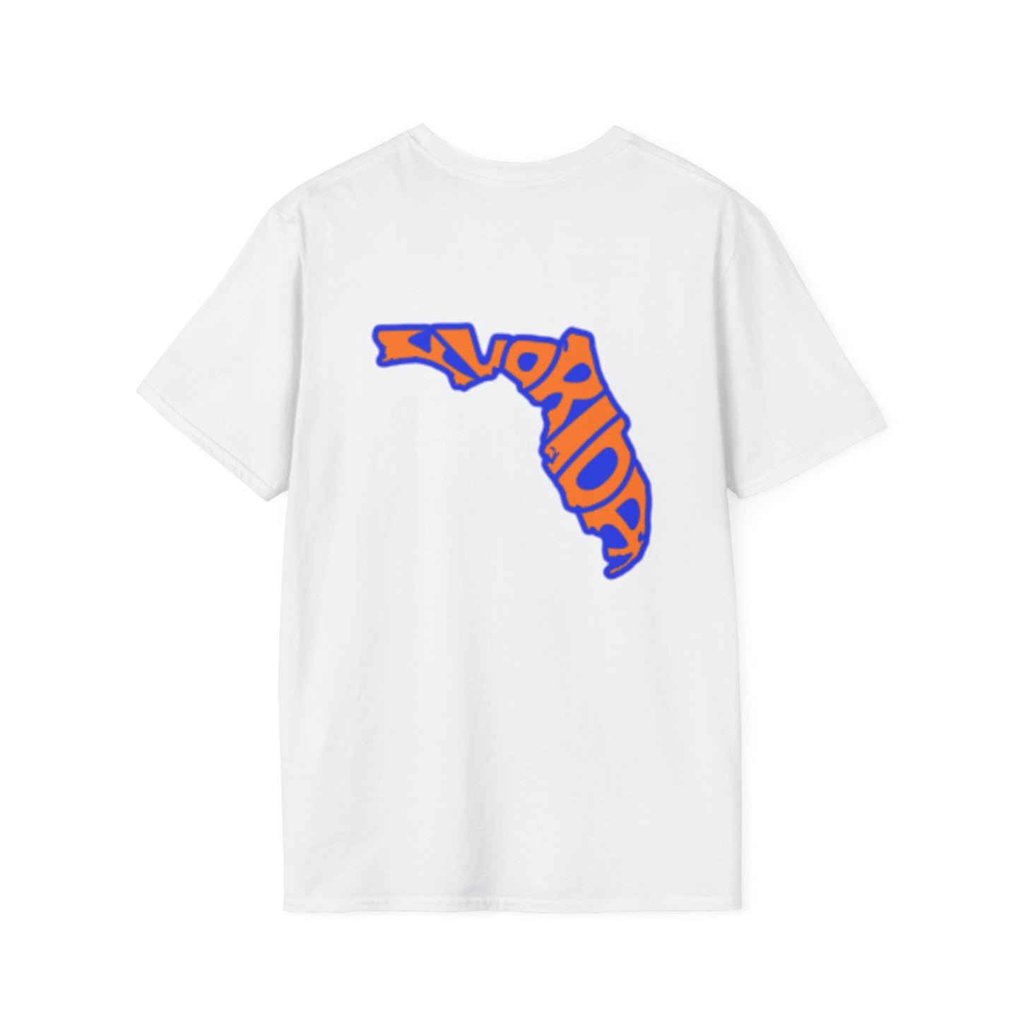 Florida State Outline T-Shirt — Orange & Blue 'Florida' Graphic Tee