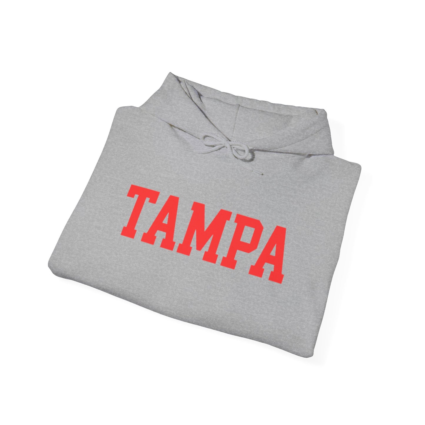 Tampa Hoodie — Classic Collegiate Pullover with Bold Red Text