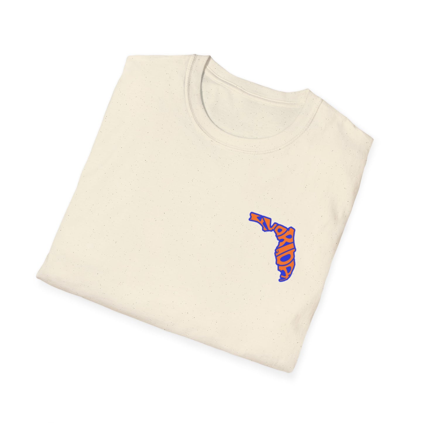 Florida State Outline T-Shirt — Orange & Blue 'Florida' Graphic Tee