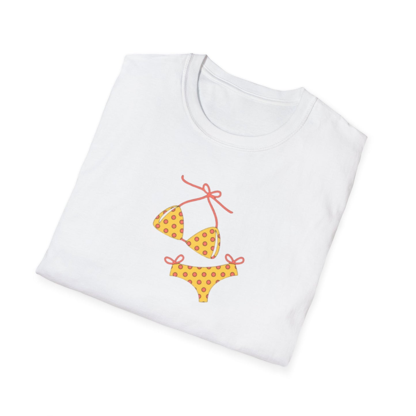 Yellow Polka Dot Bikini T-Shirt — Cute Summer Beach Tee