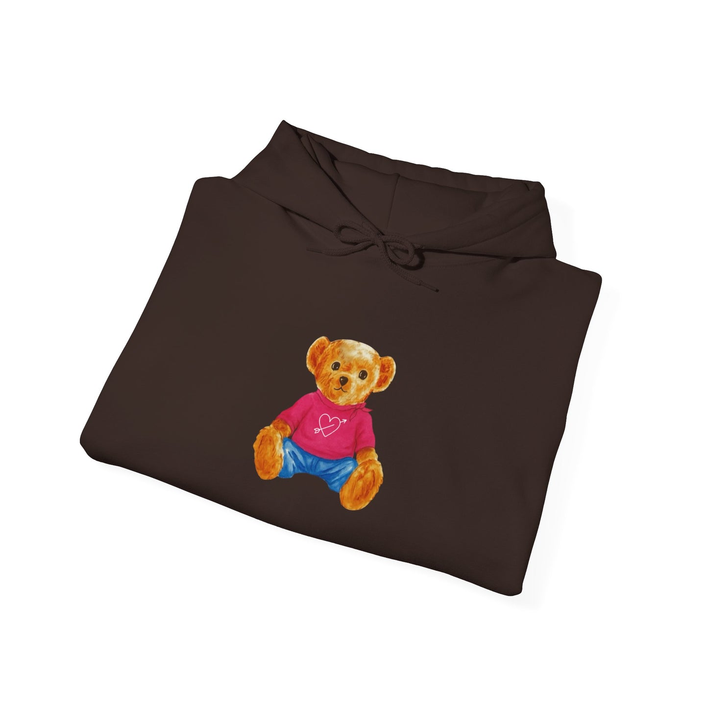 Teddy Bear Graphic Hoodie - Cute Retro Plush Bear Shirt