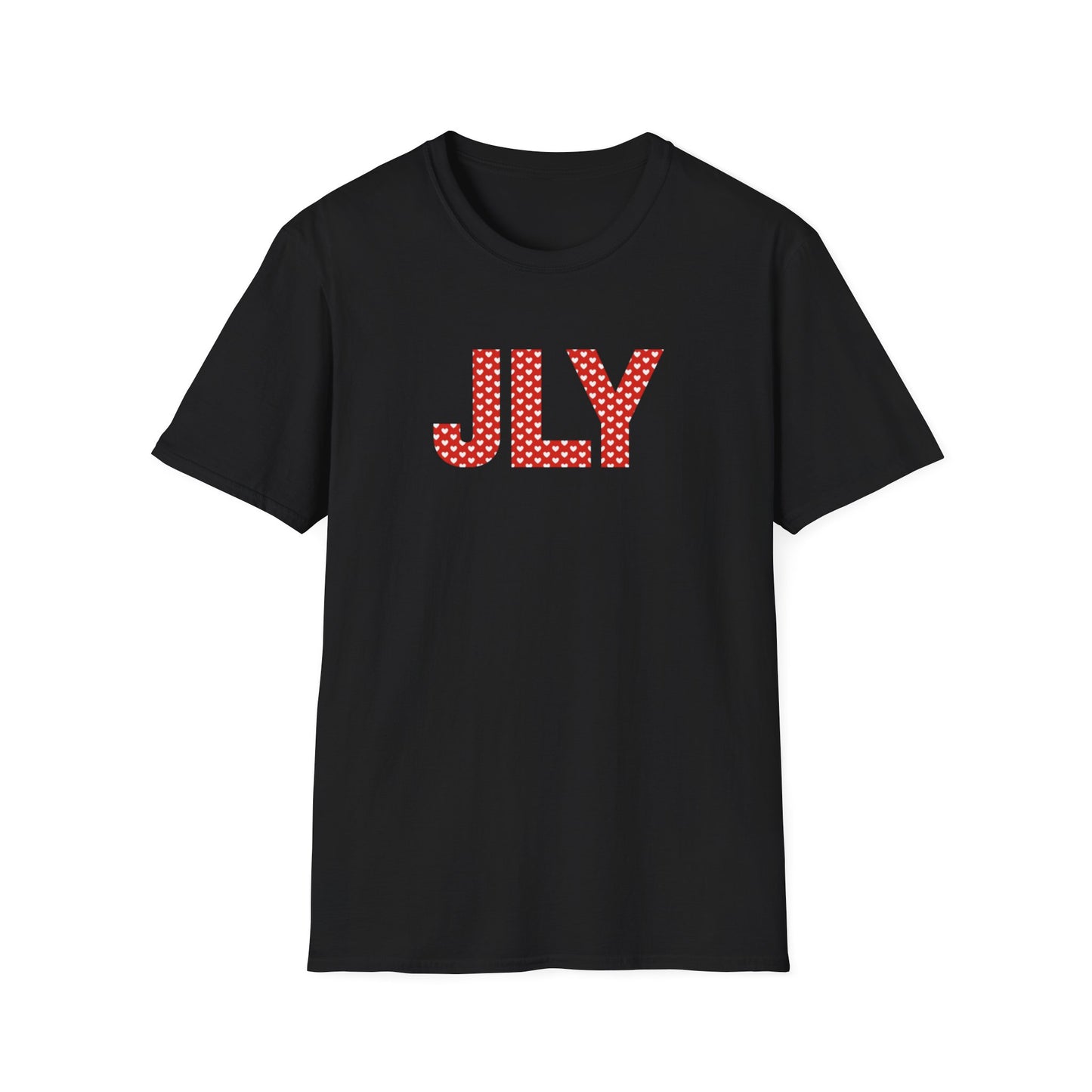 JLY Polka Dot Tee — Red Monogram Graphic T-Shirt