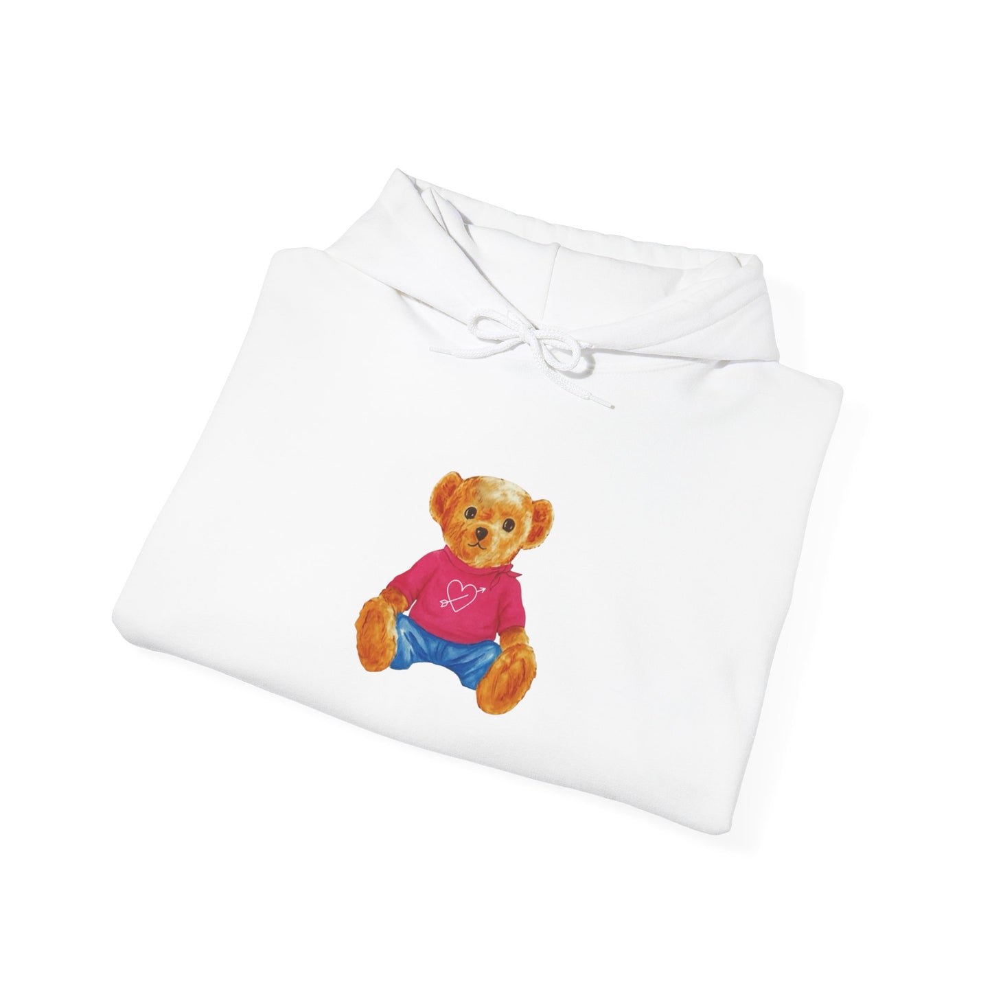 Teddy Bear Graphic Hoodie - Cute Retro Plush Bear Shirt