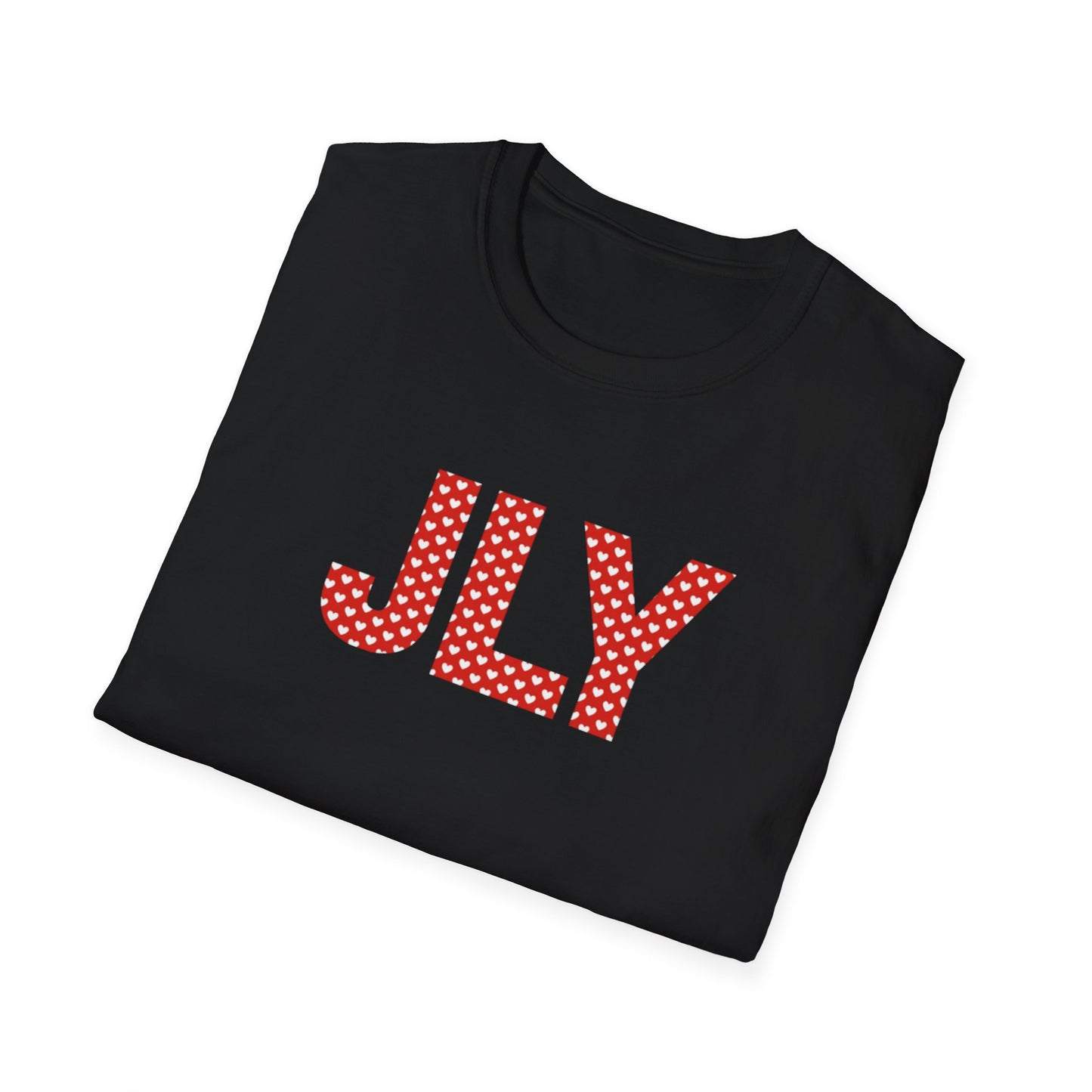 JLY Polka Dot Tee — Red Monogram Graphic T-Shirt