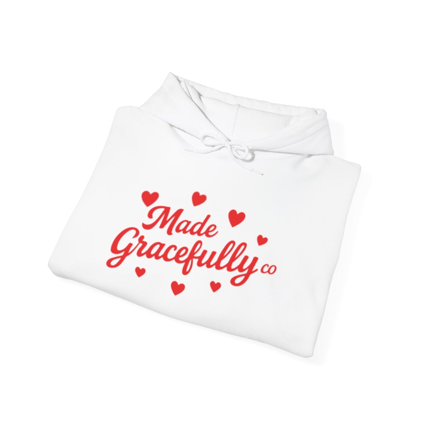 Made Gracefully Co — Feminine Heart Script Graphic Hoodie