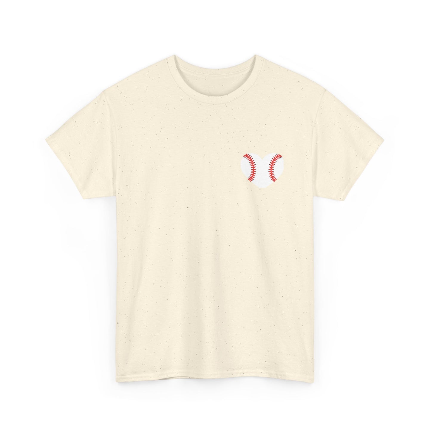 Baseball Heart Patchwork Tee – Patriotic Baseball Gear T‑Shirt