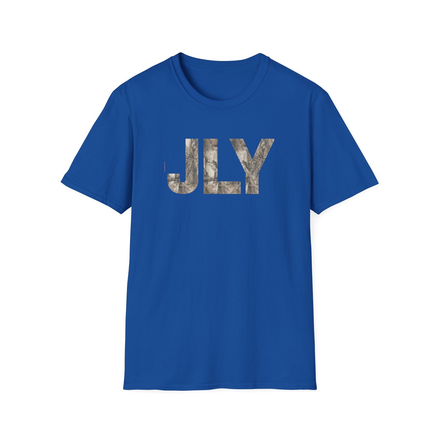 JLY Camouflage Initials T-Shirt — Camo Monogram Graphic Tee
