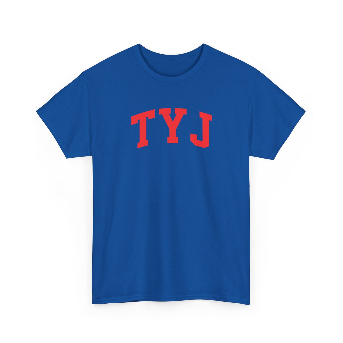 TYJ Arch Logo T-Shirt — Minimal Red College-Style Tee