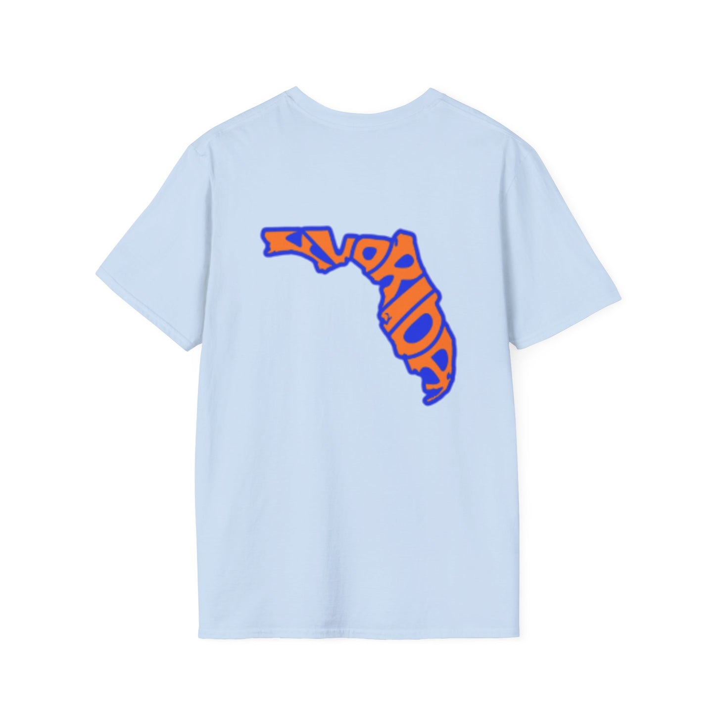 Florida State Outline T-Shirt — Orange & Blue 'Florida' Graphic Tee