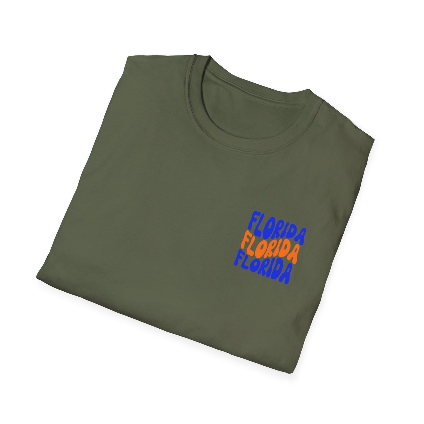 Florida Retro Wave T-Shirt — Colorful Repeat Logo Tee