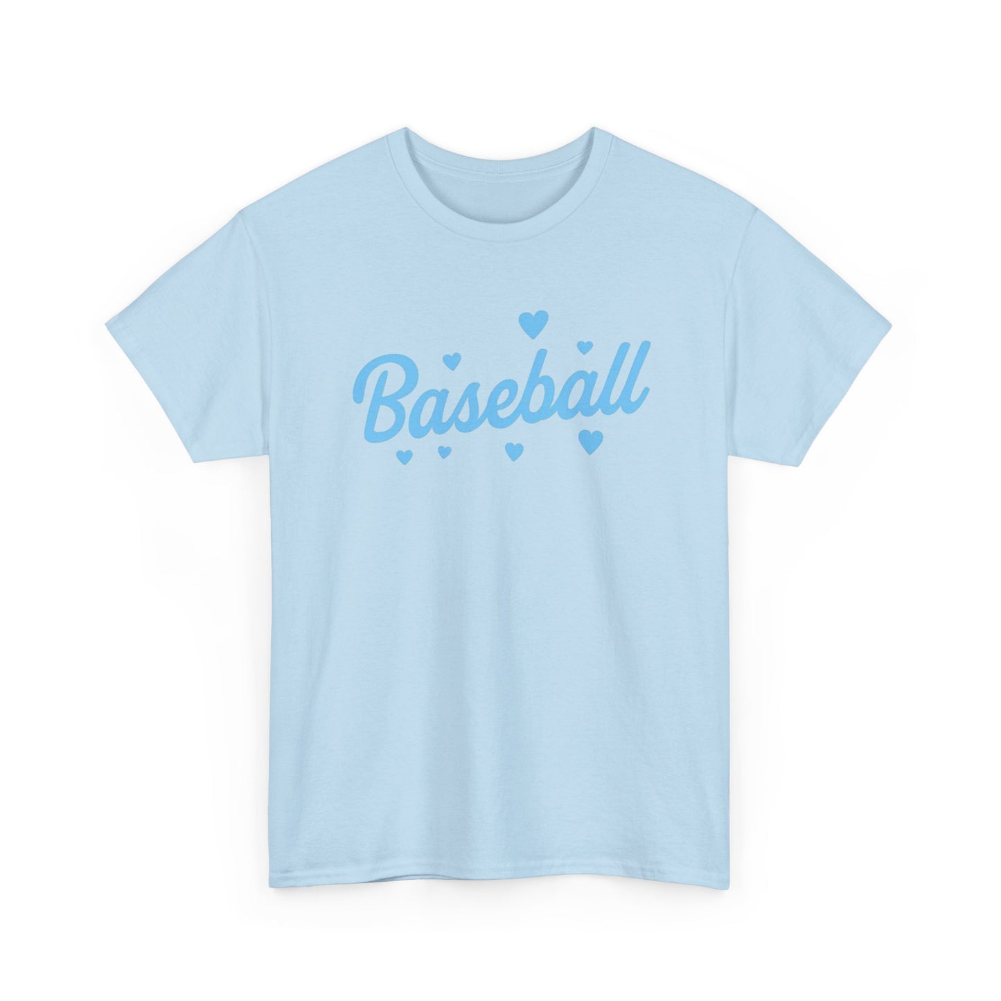 Baseball Heart Tee — Cute Script Baseball Shirt for Fans & Players