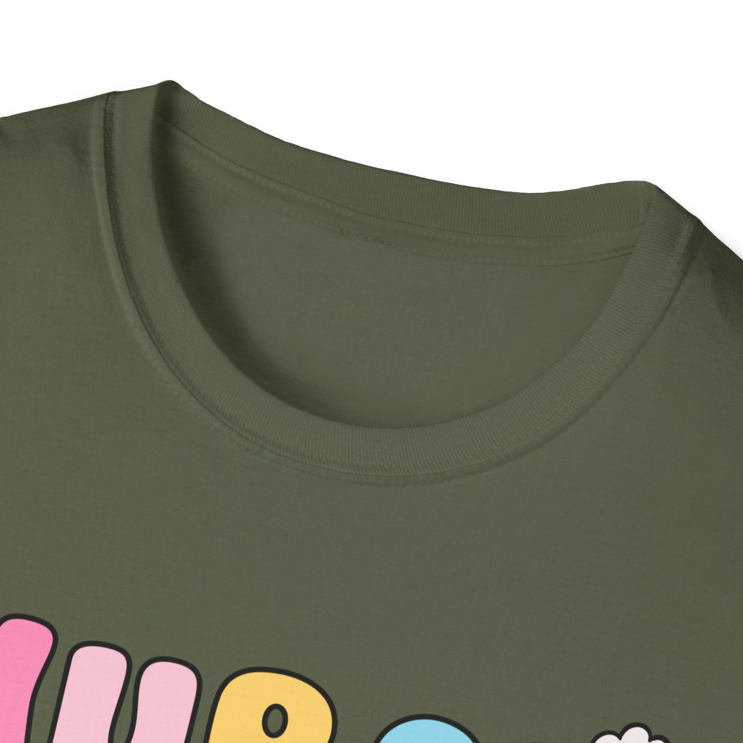 Nurse Daisy Retro Bubble Letter T-Shirt — Cute Pastel Floral Nursing Tee