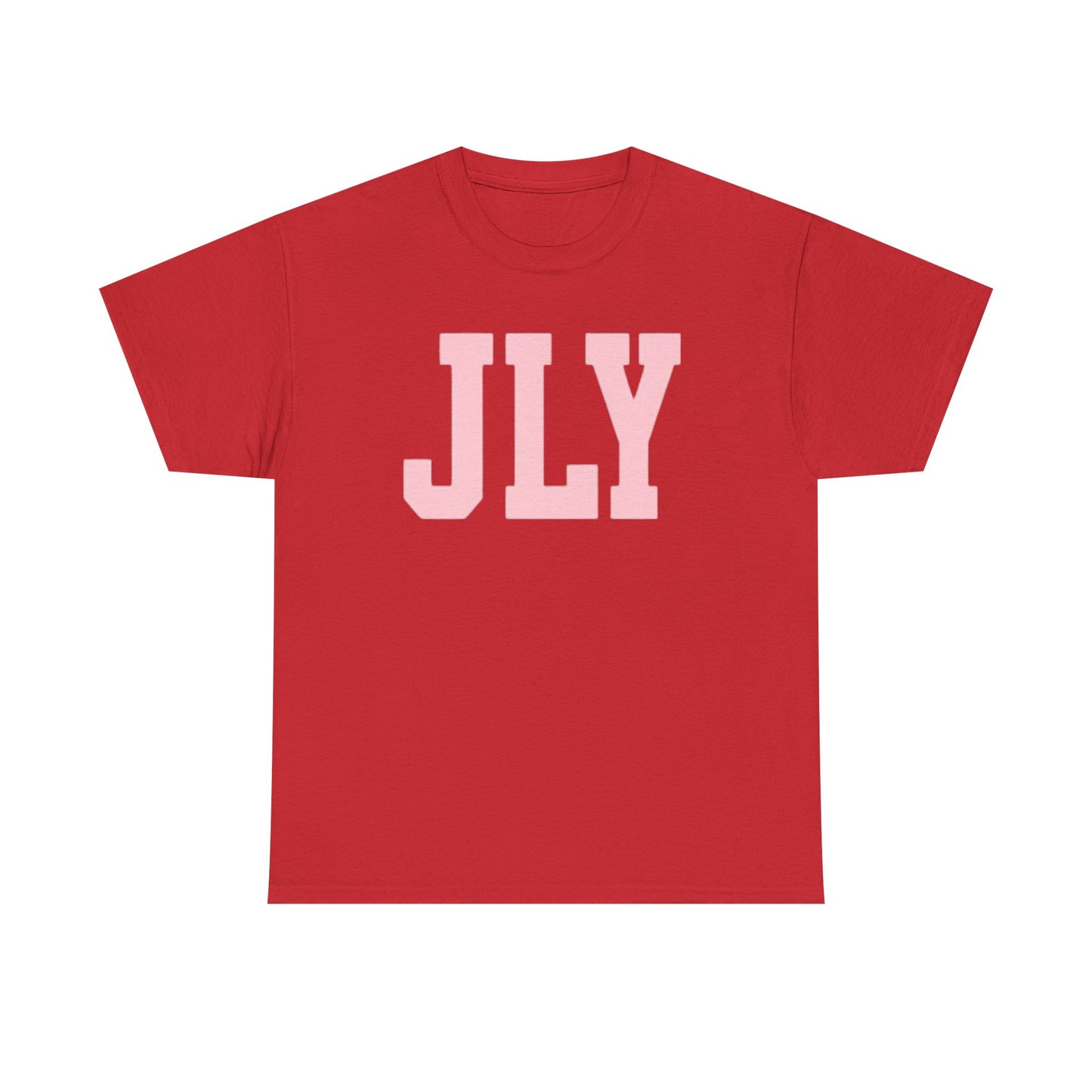 July Pink Block Letter Tee
